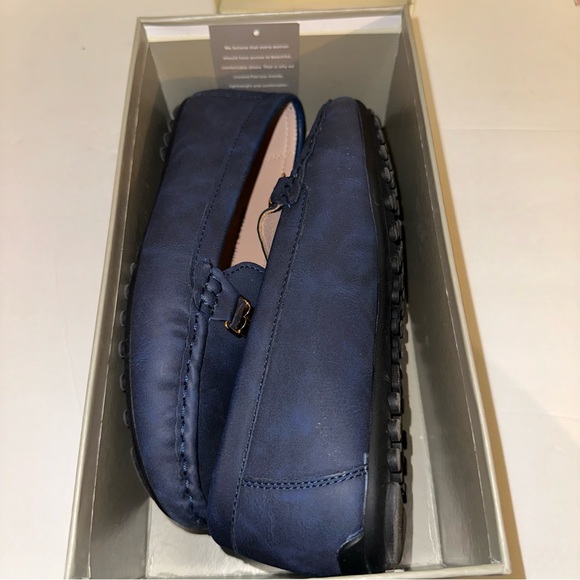 Patrizia by Spring Step Ginera Blue & gold loafers size 7 Women’s - Picture 2 of 15